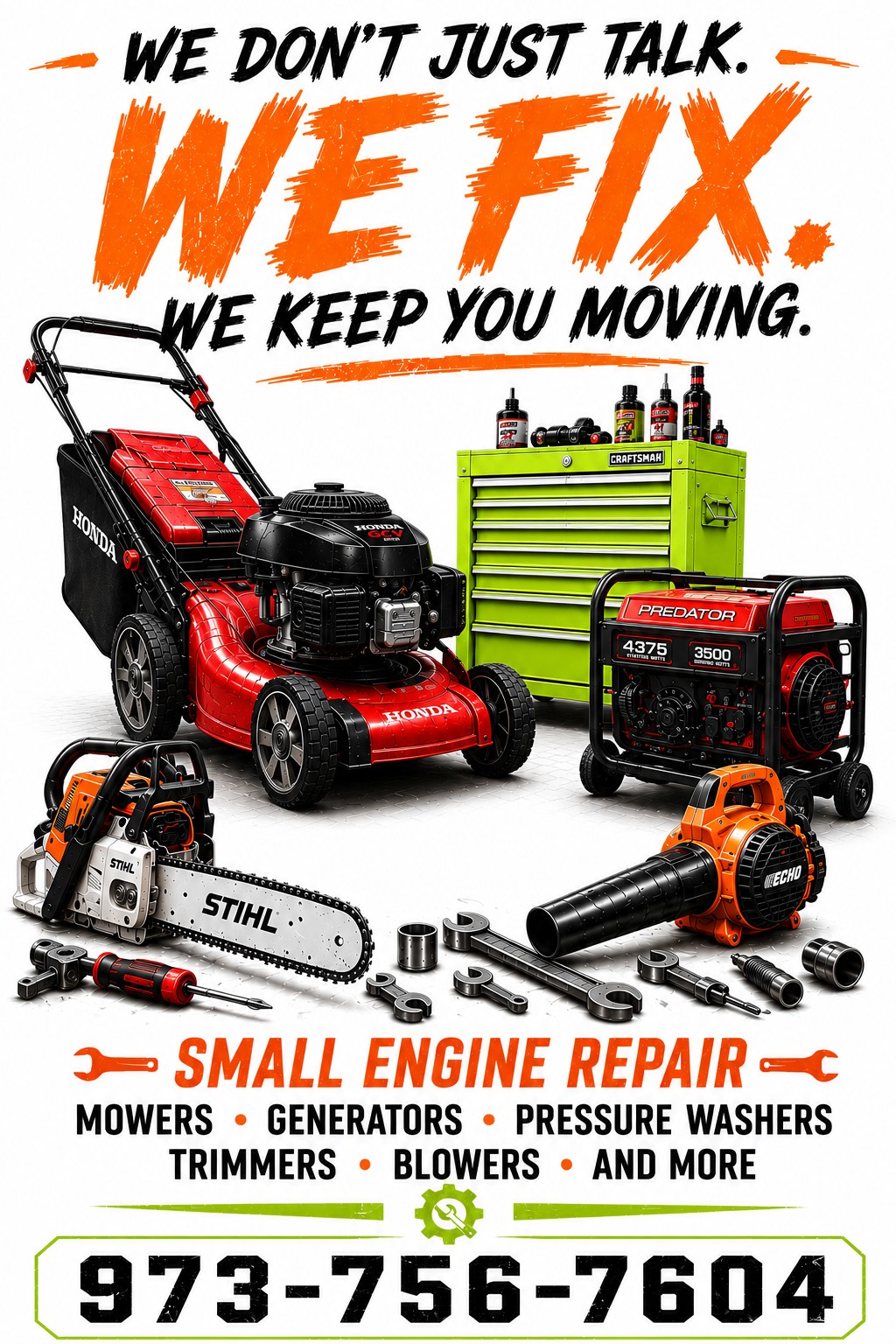 Small engine repair equipment